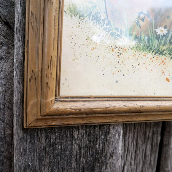 1976 Marylle Lithograph – Rustic Yard Scene with Daisies & Pail, Scafa-Tornabene - Picture 3 of 5